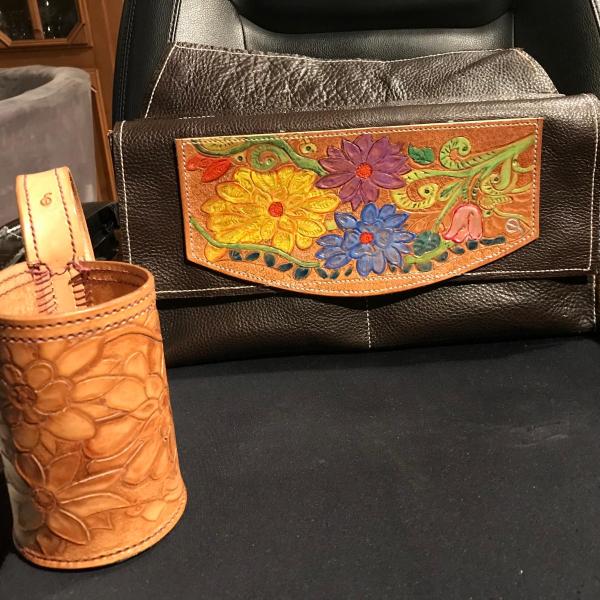 Fleshouder en rolstoel tas combinatie